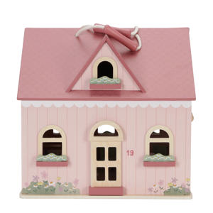 draagbaar houten poppenhuis