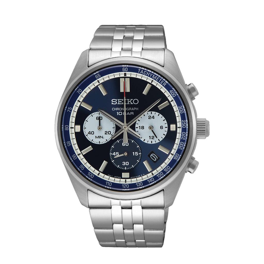 Seiko horloge SSB427P1 zilverkleurig