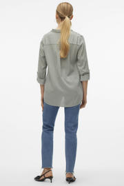 thumbnail: VERO MODA geweven blouse VMBUMPY met plooien groen/wit