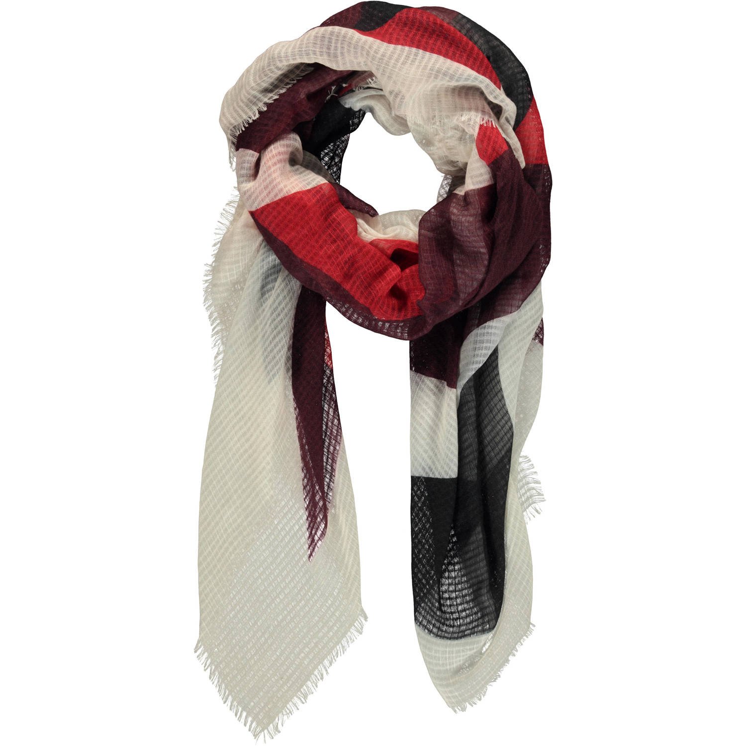 Expresso sjaal rood beige zwart
