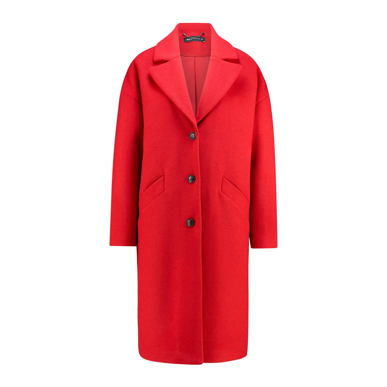 Expresso jas met wol rood