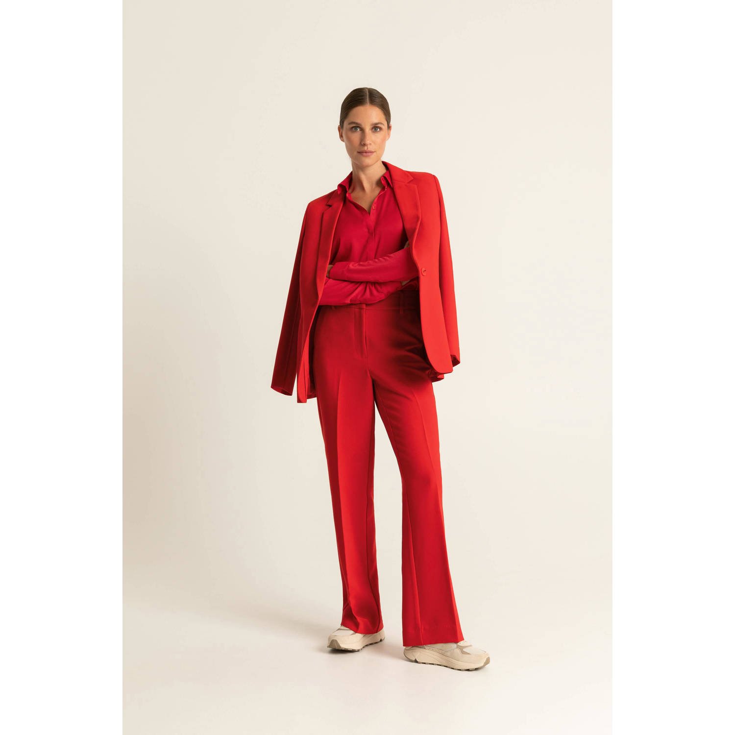 Expresso rechtvallende blazer rood
