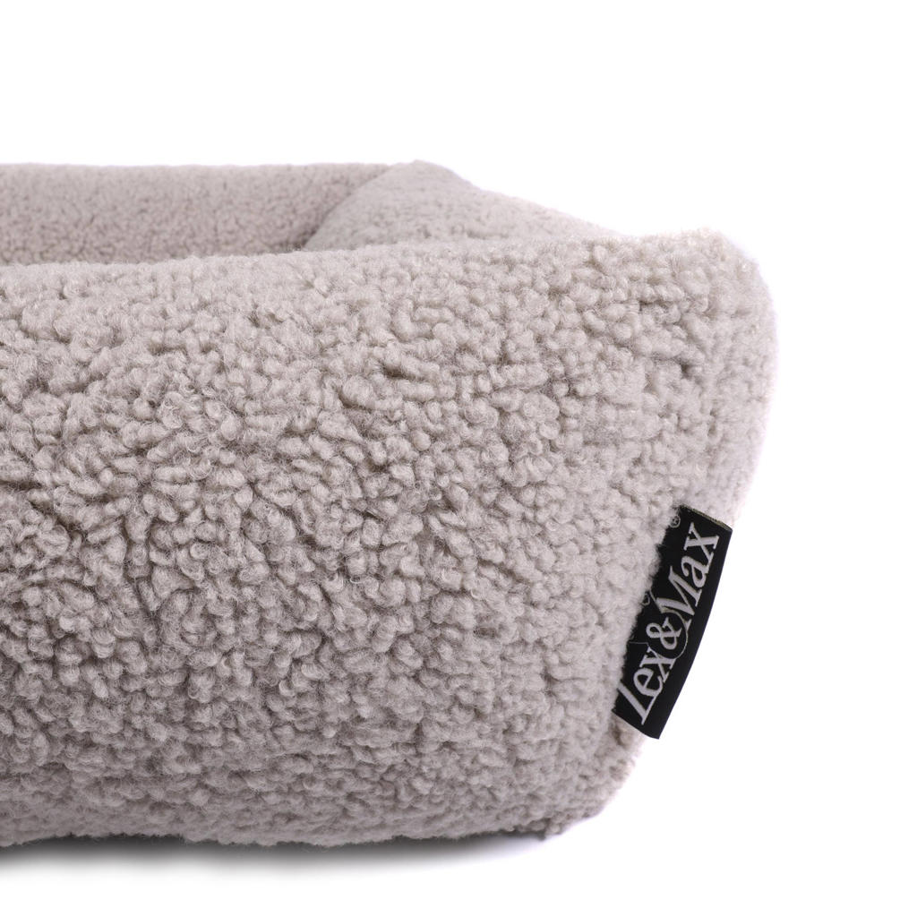 Lex&Max New York teddy - Hondenmand - M90x70cm - Zand | wehkamp