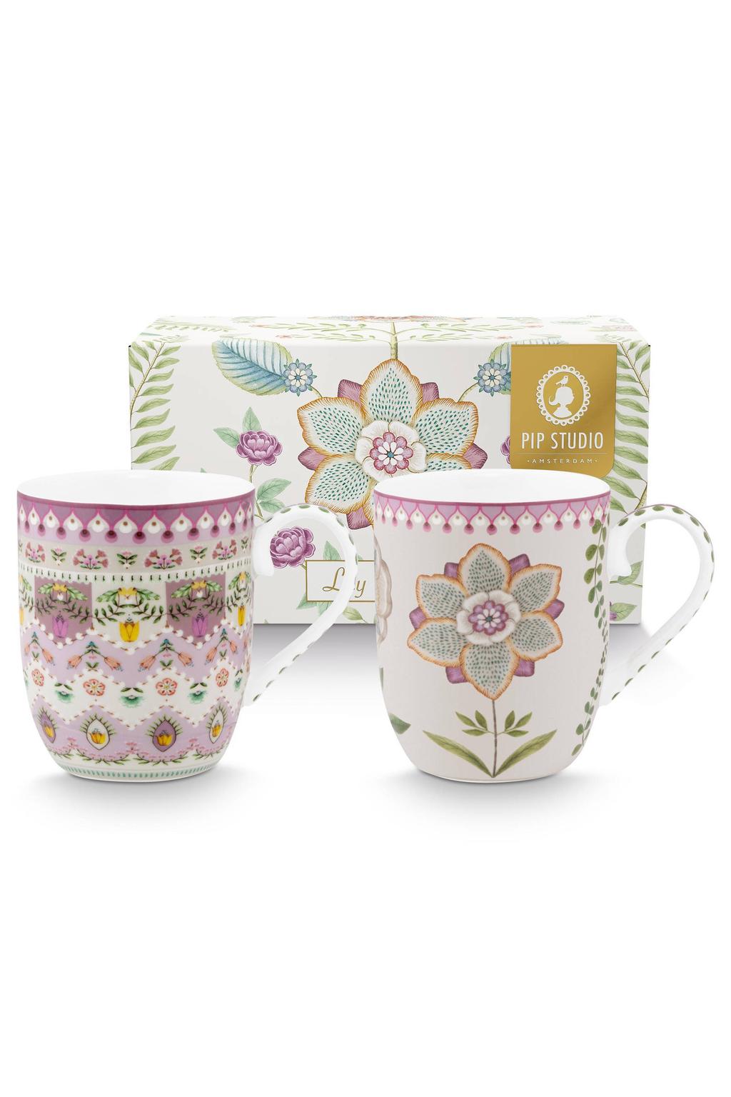 Pip Studio Lily & Lotus mok (Ø7,5 cm) (145 ml) (set van 2)