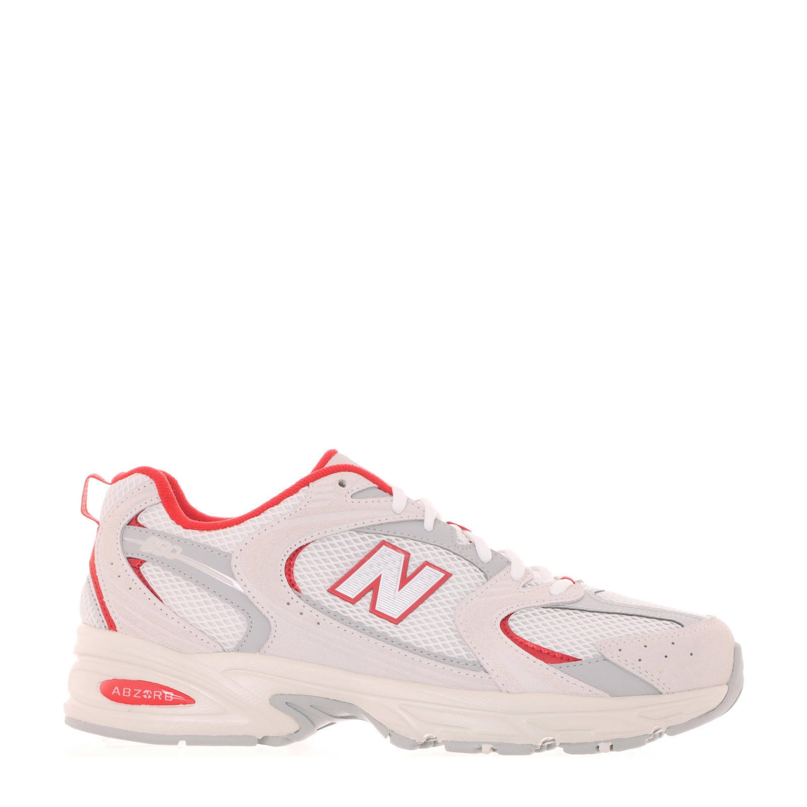 New Balance 530 sneakers wit lichtroze rood reflecterend wehkamp