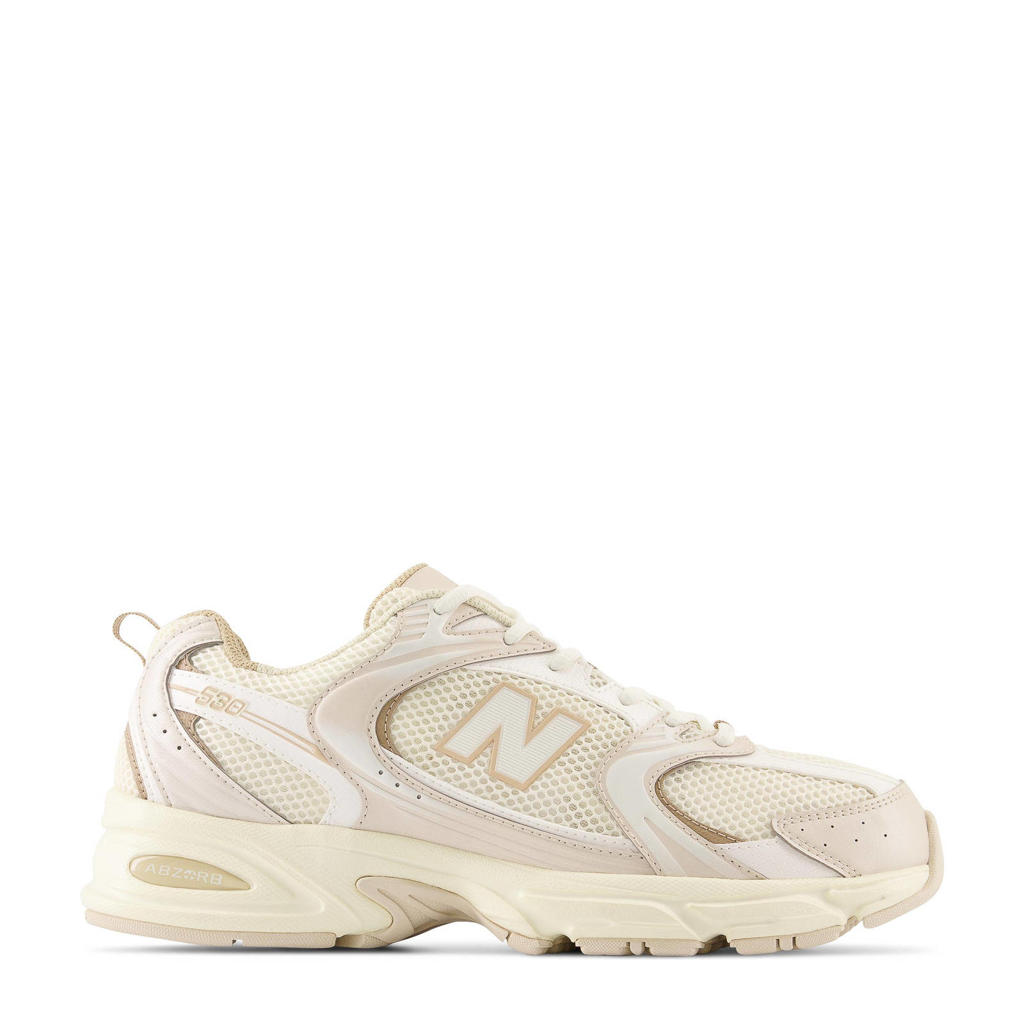 Ecru en beige unisex New Balance 530 sneakers van synthetic met veters