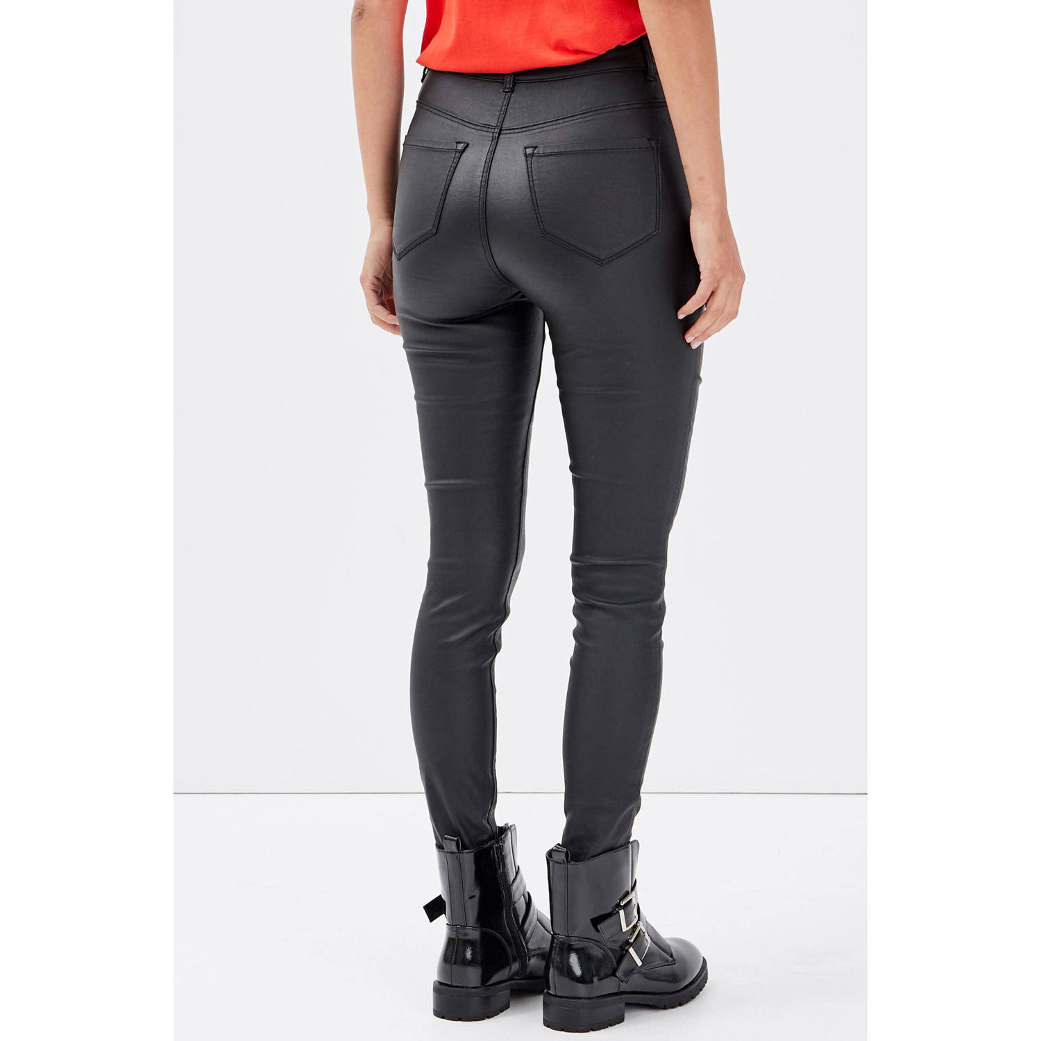 Cache coated high waist skinny broek zwart