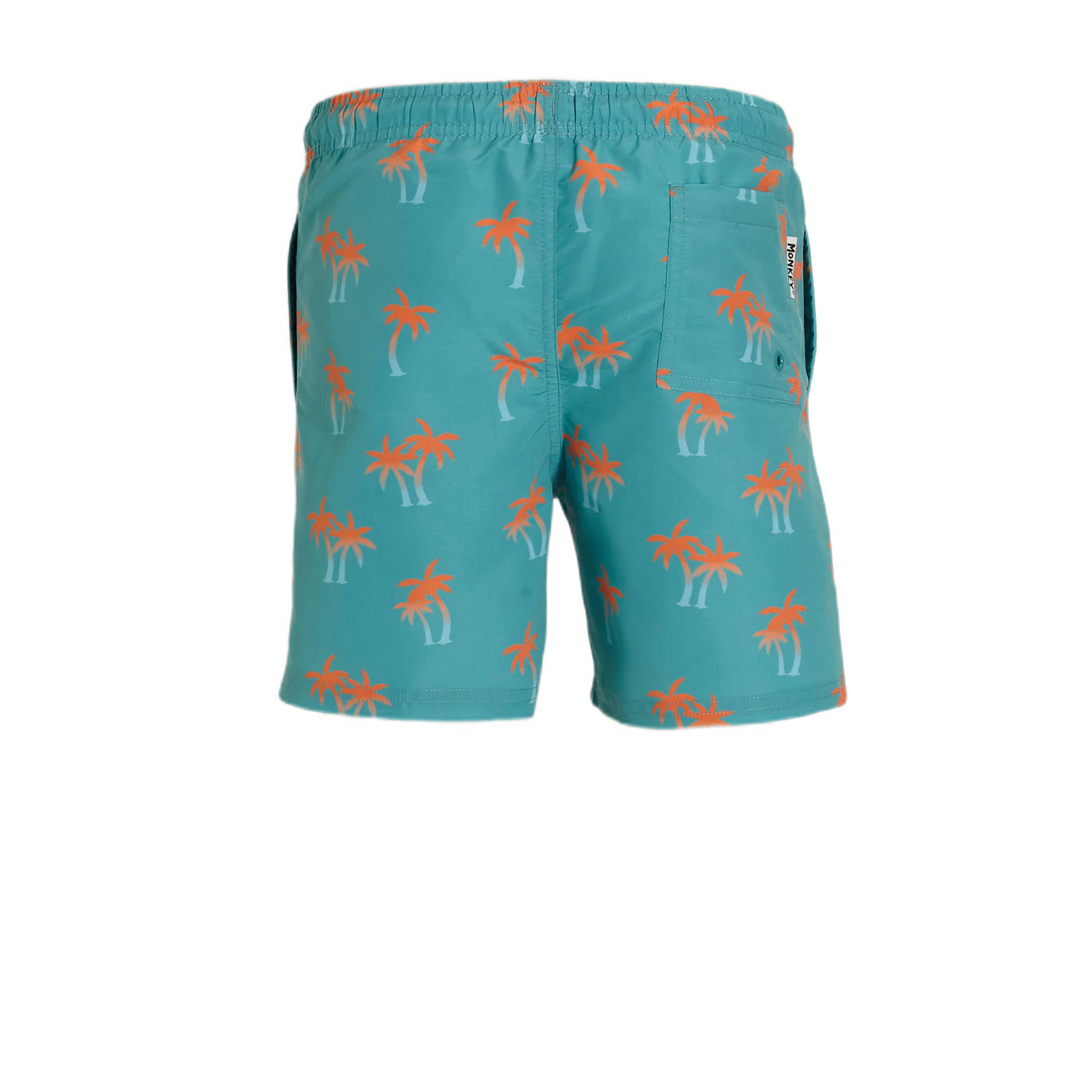 Me & My Monkey zwemshort Perren met all over print turquoise