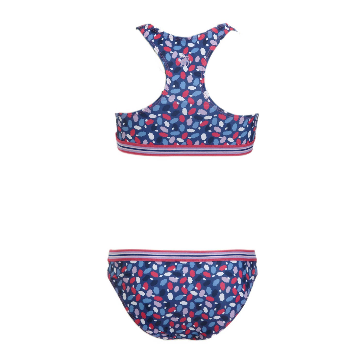 Me & My Monkey crop bikini Pelia blauw roze