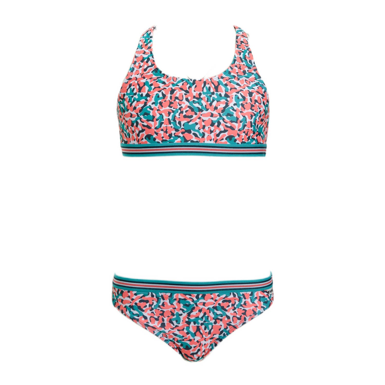 Me & My Monkey crop bikini Pelia roze lichtblauw Meisjes Gerecycled polyester 116