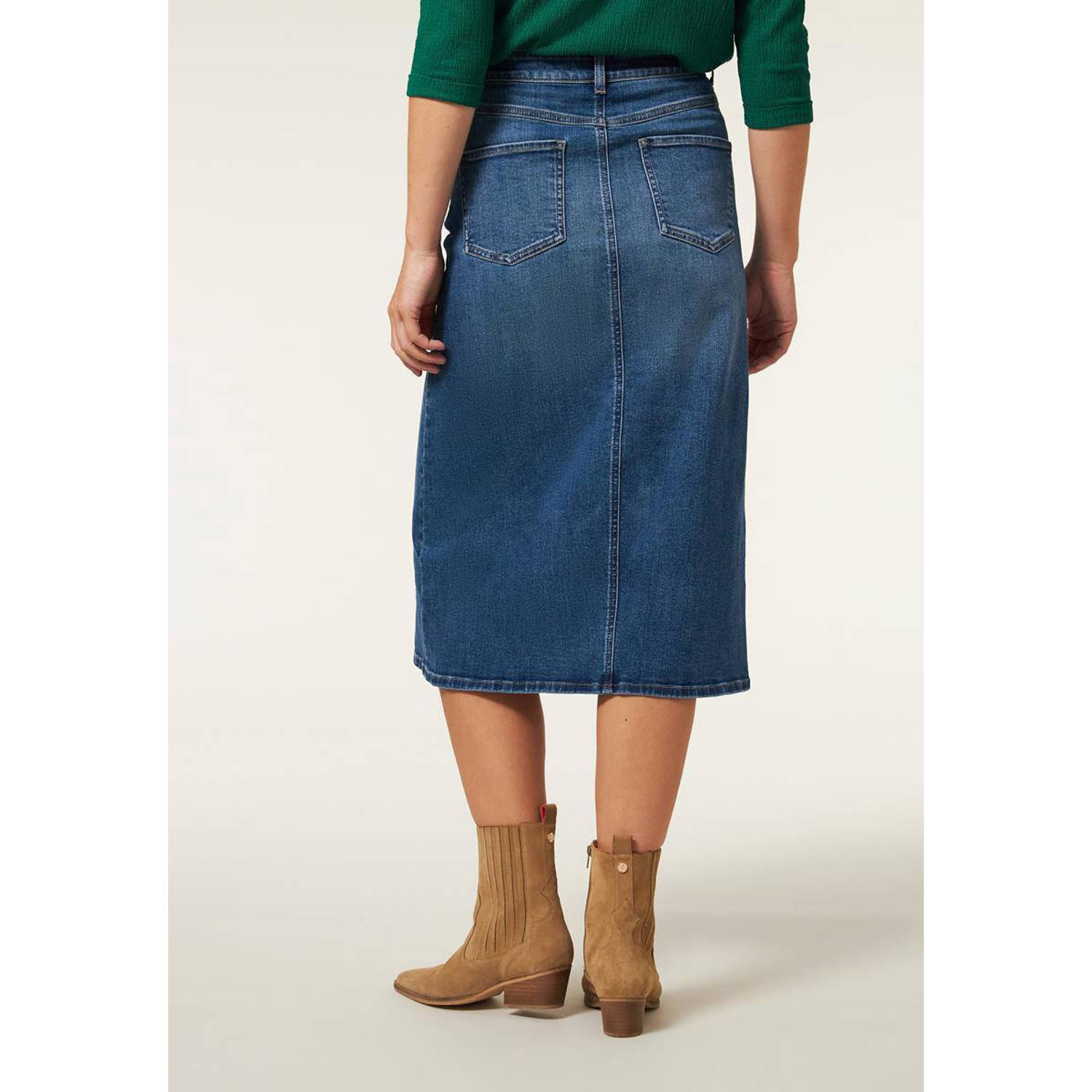 Miss Etam spijkerrok Lauren medium blue denim