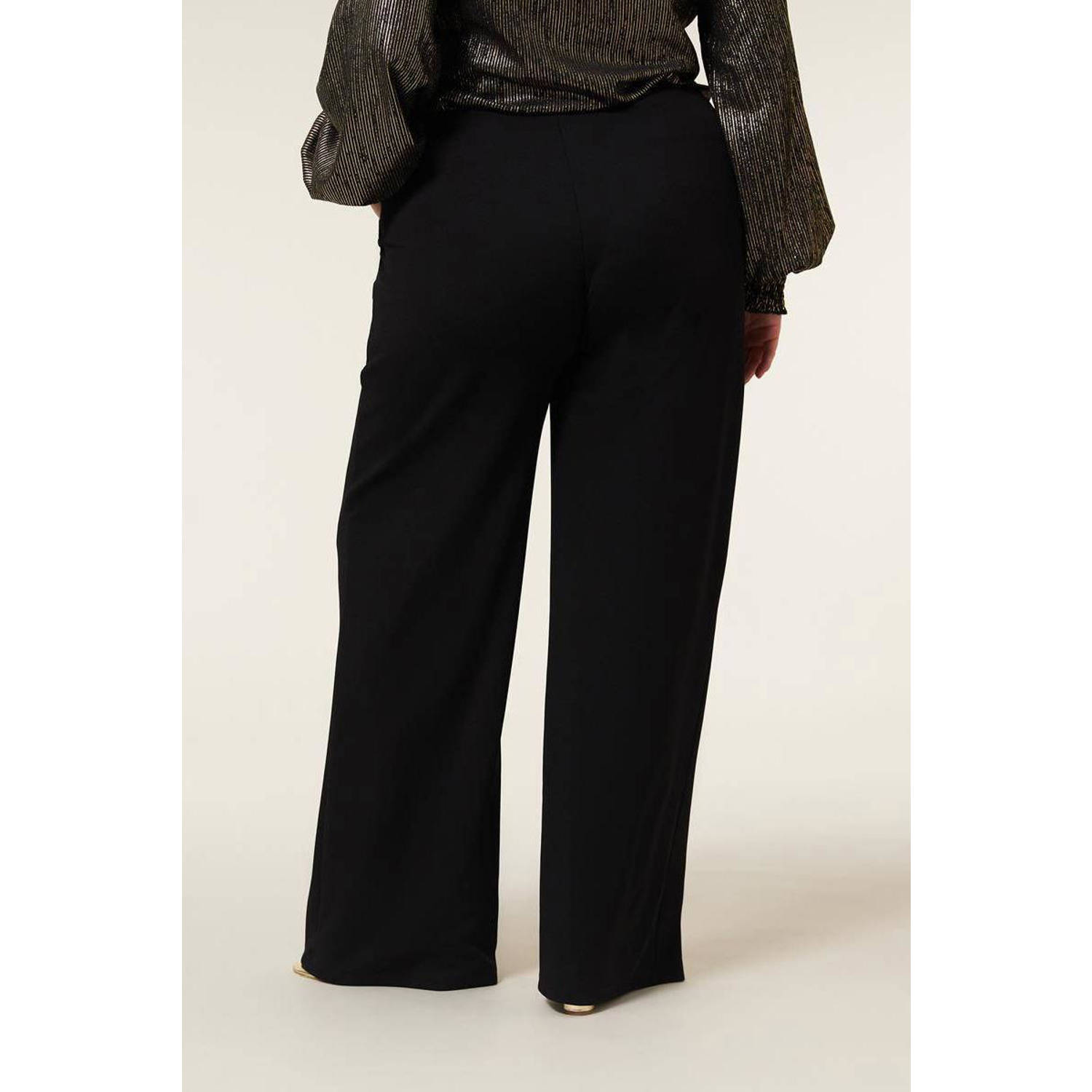 Miss Etam Plus wide leg pantalon zwart