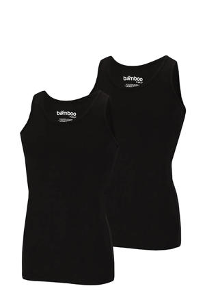 hemd met bamboe (set van 2) zwart
