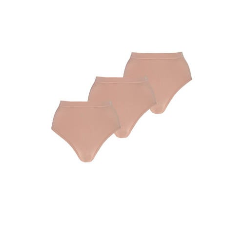 Apollo high waist slip met bamboe (set van 3) beige afbeelding