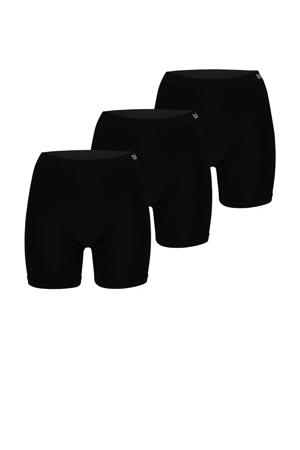 short met bamboe (set van 3) zwart