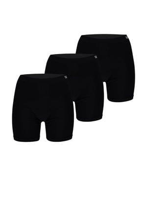 short met bamboe (set van 3) zwart