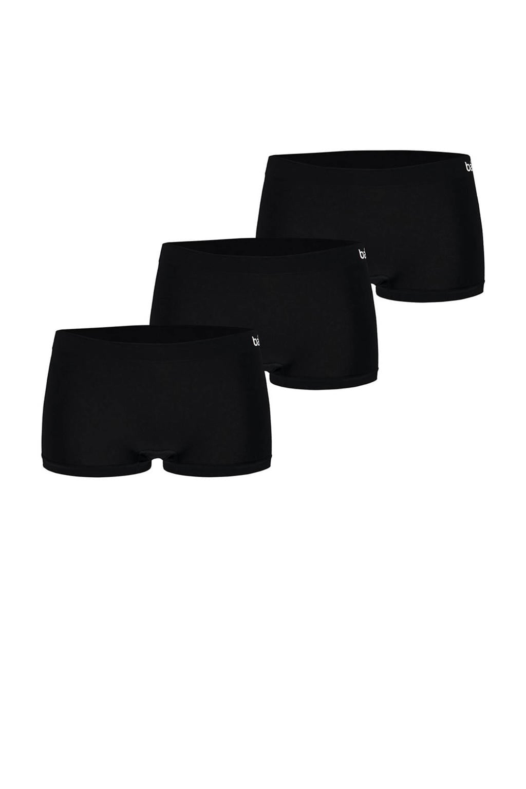 Apollo boxershort met bamboe (set van 3) zwart