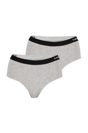 hipster met bamboe (set van 2) grijs
