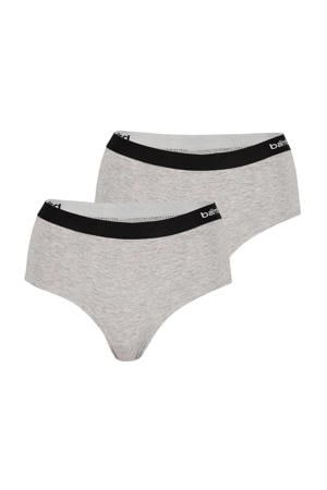 hipster met bamboe (set van 2) grijs