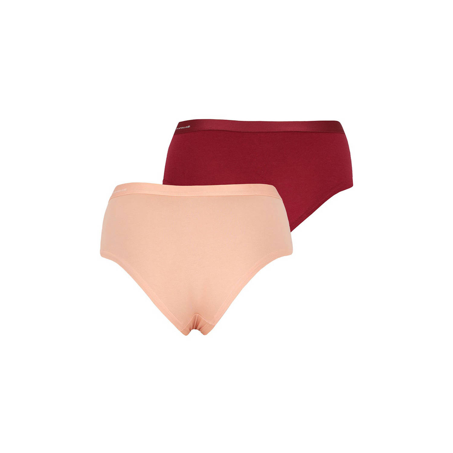 Apollo hipster met bamboe (set van 2) roze rood