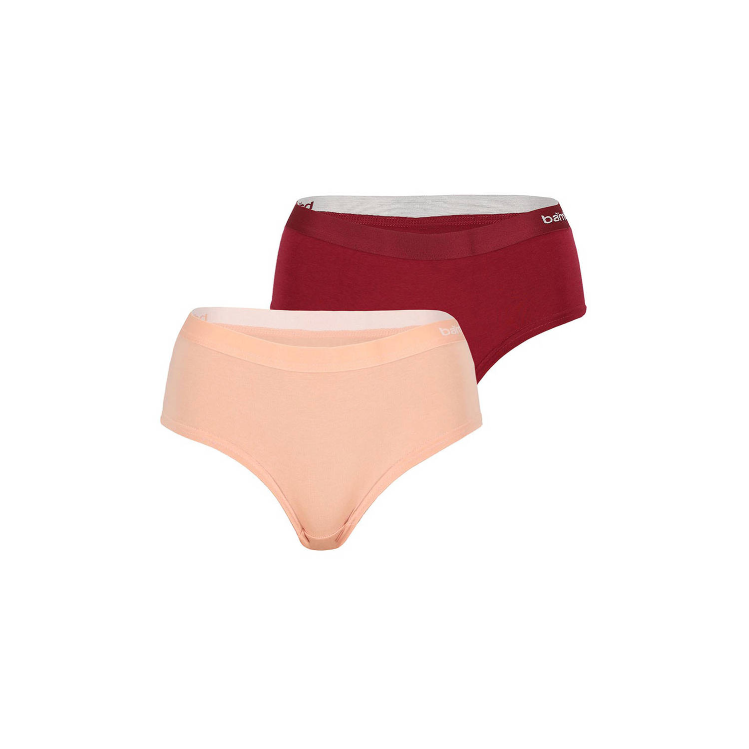 Apollo hipster met bamboe (set van 2) roze rood