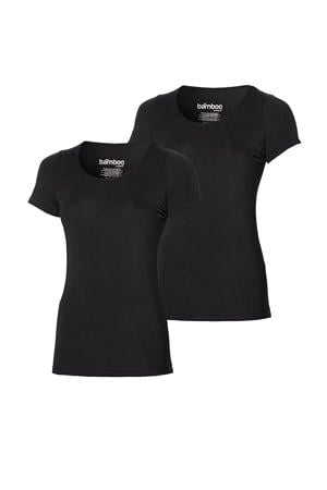 ondershirt met bamboe (set van 2) zwart