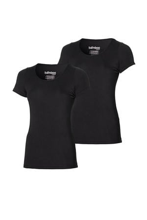 ondershirt met bamboe (set van 2) zwart