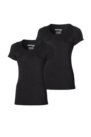 ondershirt met bamboe (set van 2) zwart