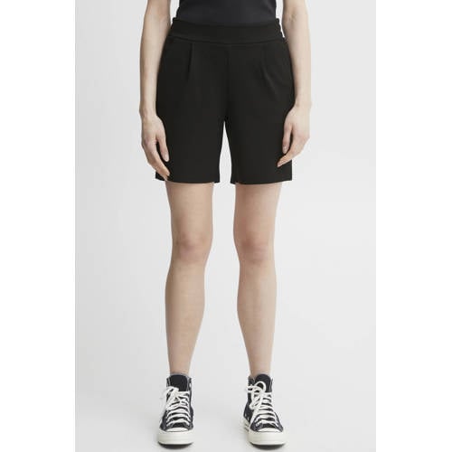 ICHI regular waist casual short zwart afbeelding