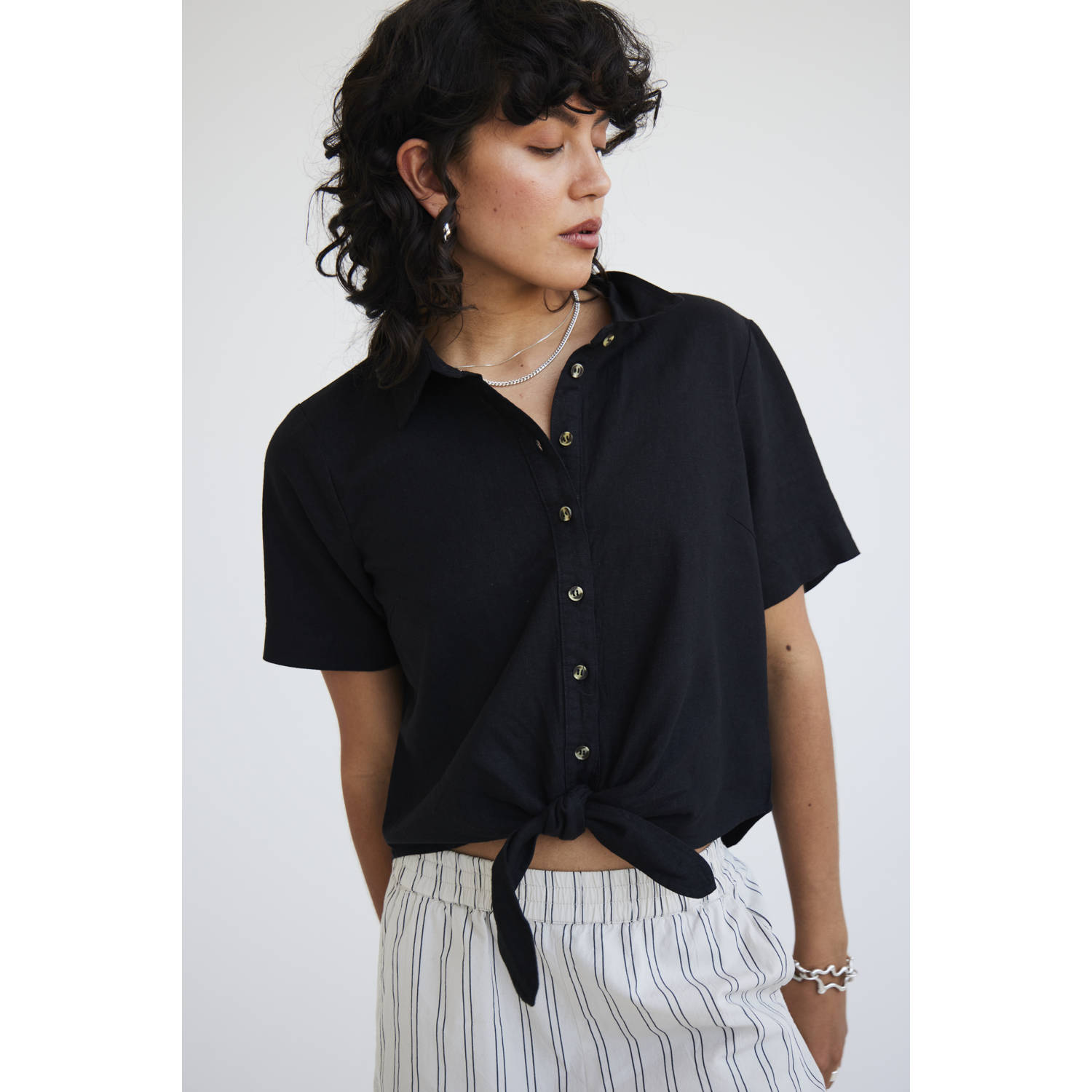 ICHI blouse zwart