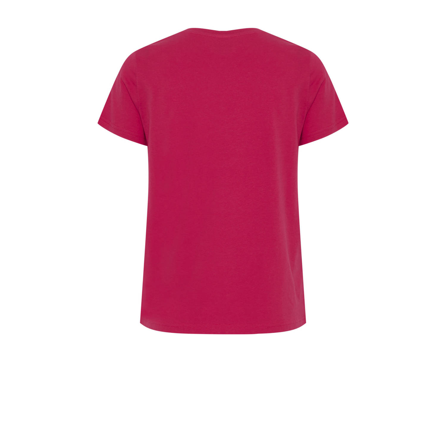 ICHI T-shirt IHKAMILLE met printopdruk roze groen