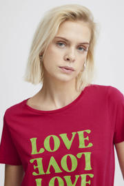 thumbnail: ICHI T-shirt IHKAMILLE met printopdruk roze/ groen