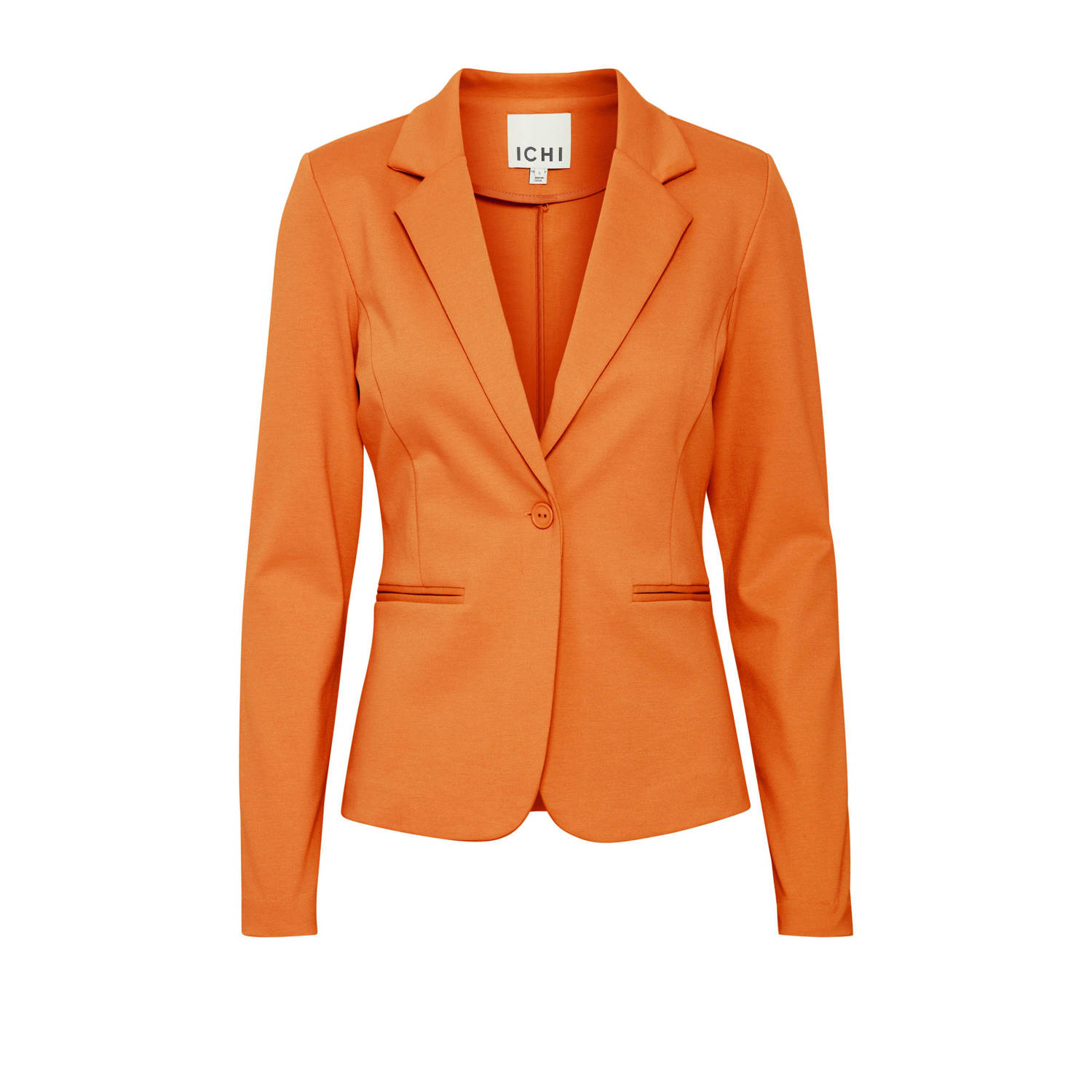 ICHI rechtvallende blazer oranje