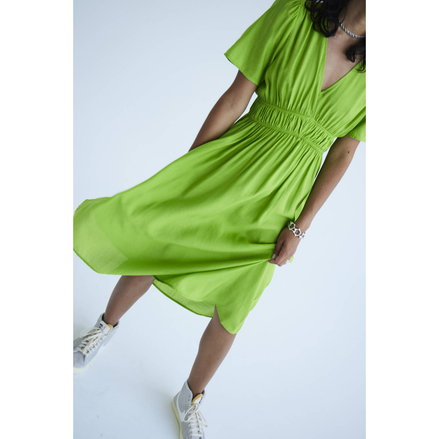 Ichi Groene Ihquilla Jurk Green Dames