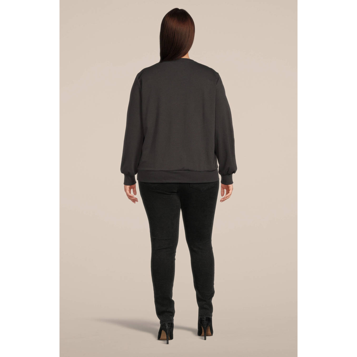 ONLY CARMAKOMA high waist skinny jeans CARROSE washed black