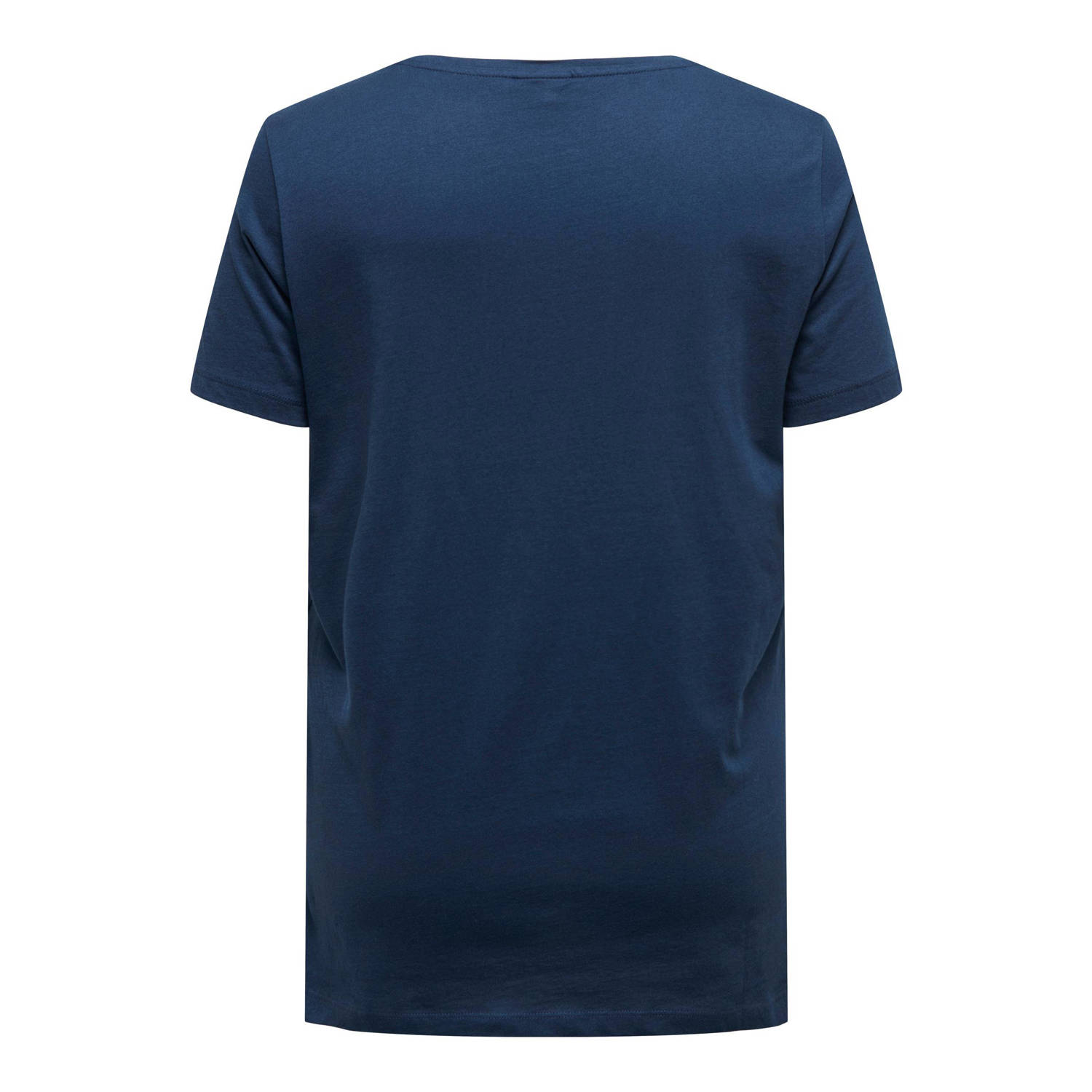 ONLY CARMAKOMA T-shirt CARFRIDO met printopdruk blauw