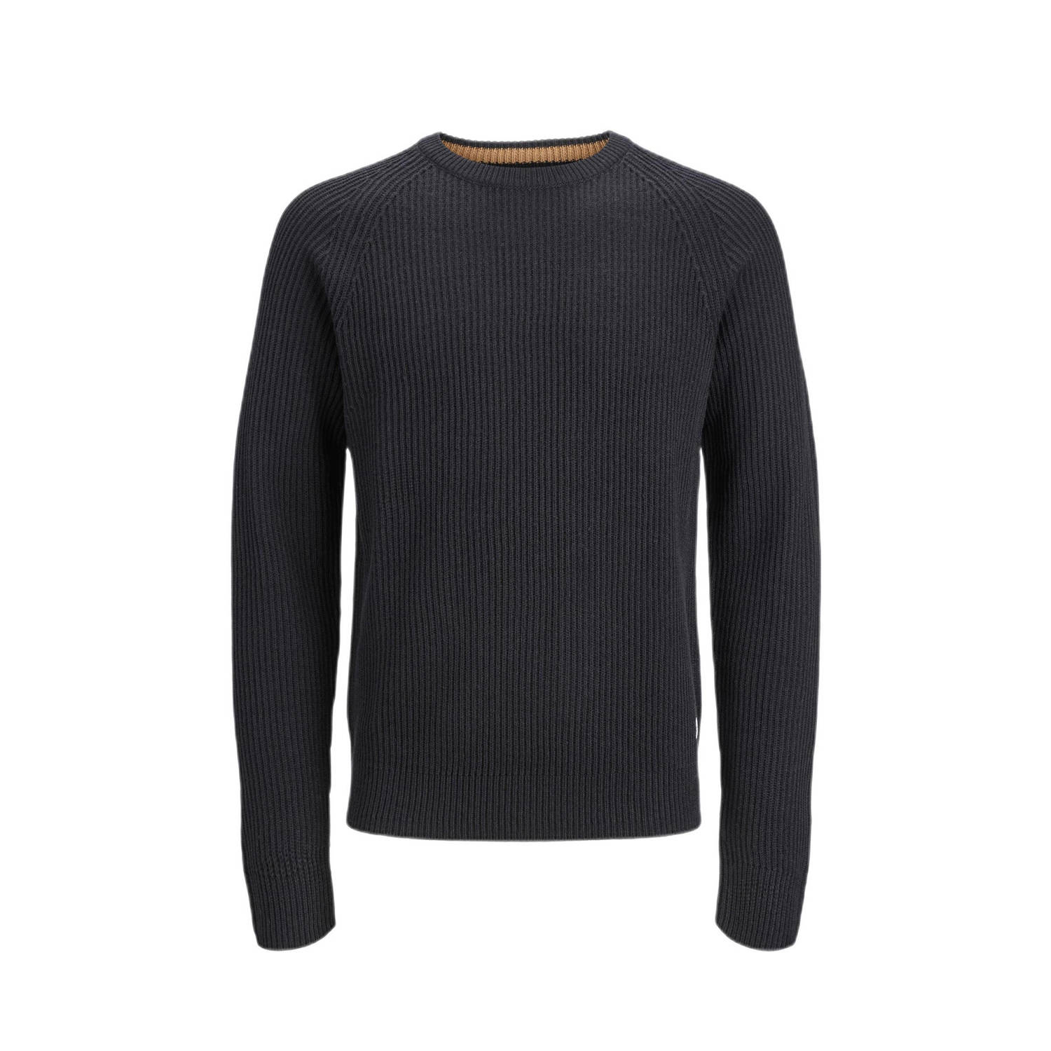 Jack & jones JUNIOR gebreide trui JJPANNEL zwart Jongens Acryl Ronde hals 128