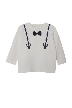 longsleeve NMMRUNE met printopdruk offwhite