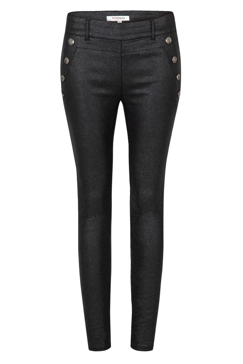 Koucla Leather look High Waist Skinny Pants with Push Up Effect, Brown, M