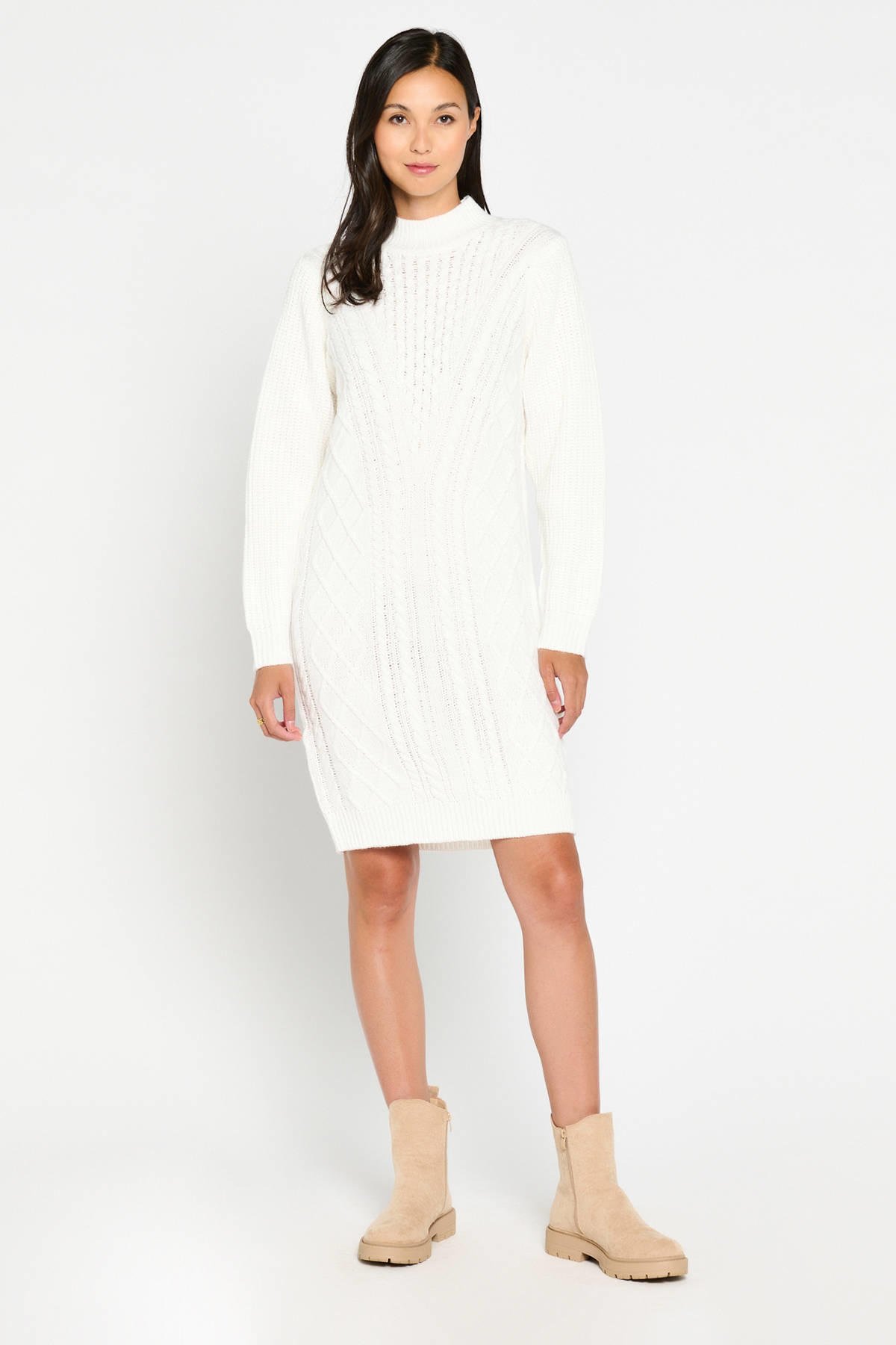 Sandro Paris Tricot Jurken Sandro Jurk Blauw Halflange Jurk Van