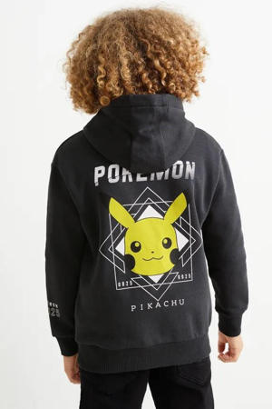 Pokemon hoodie met backprint antraciet