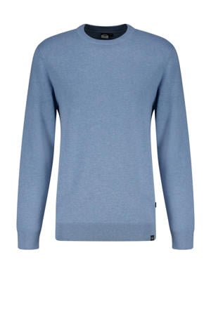 trui fijn gebreid blauw