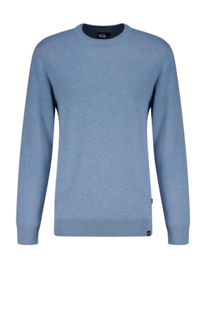trui fijn gebreid blauw