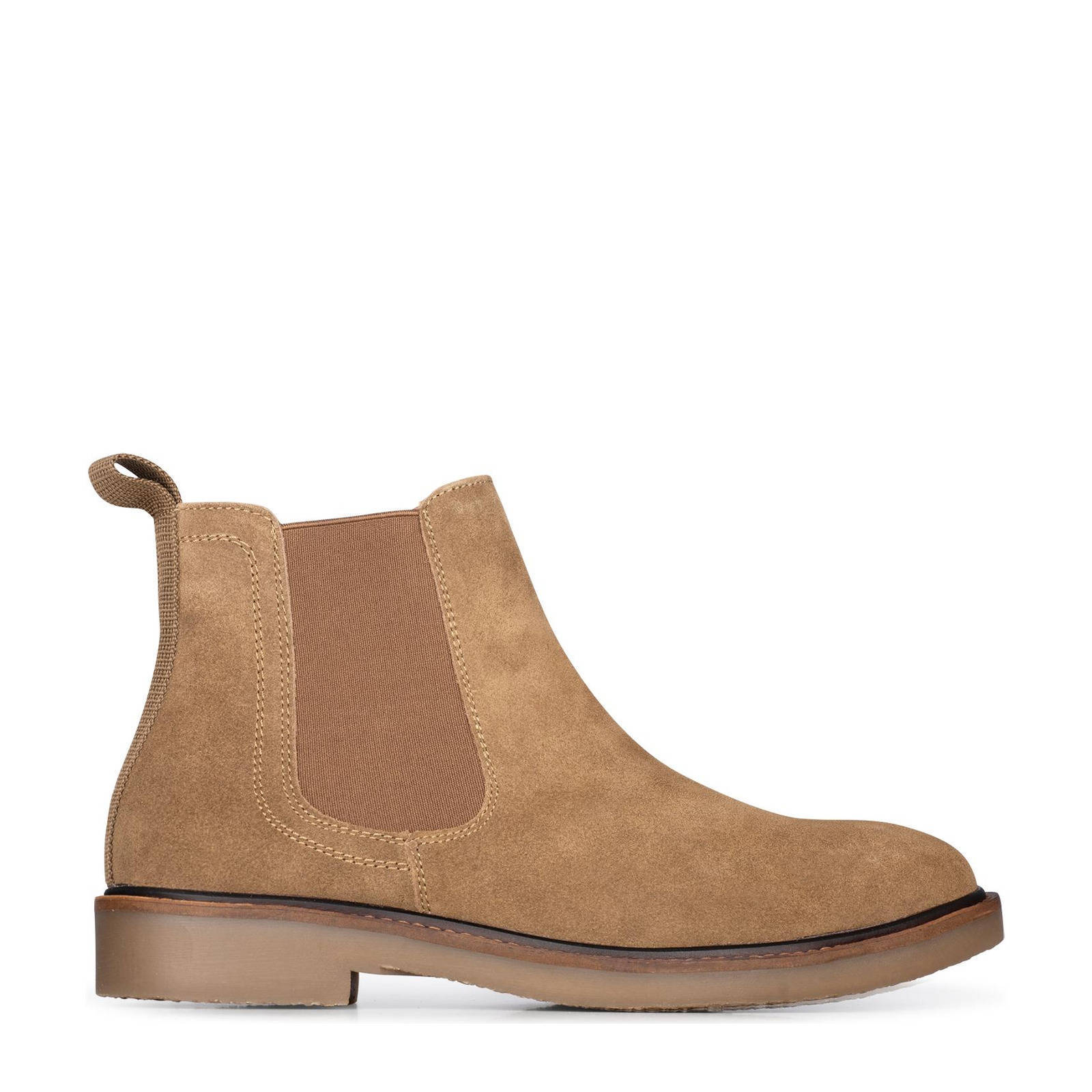 PS Poelman Jacob nubuck chelsea boots lichtbruin wehkamp