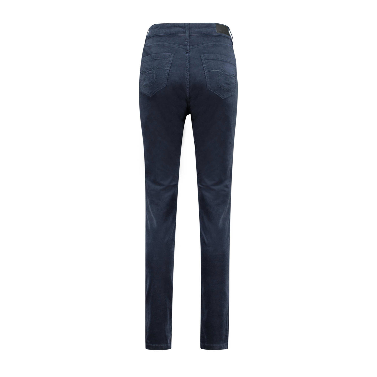 Claudia Sträter fluwelen skinny jeans met textuur donkerblauw