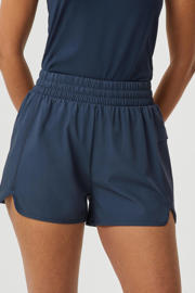 thumbnail: Donkerblauwe dames Björn Borg sportshort van gerecycled polyester met regular fit, regular waist en effen