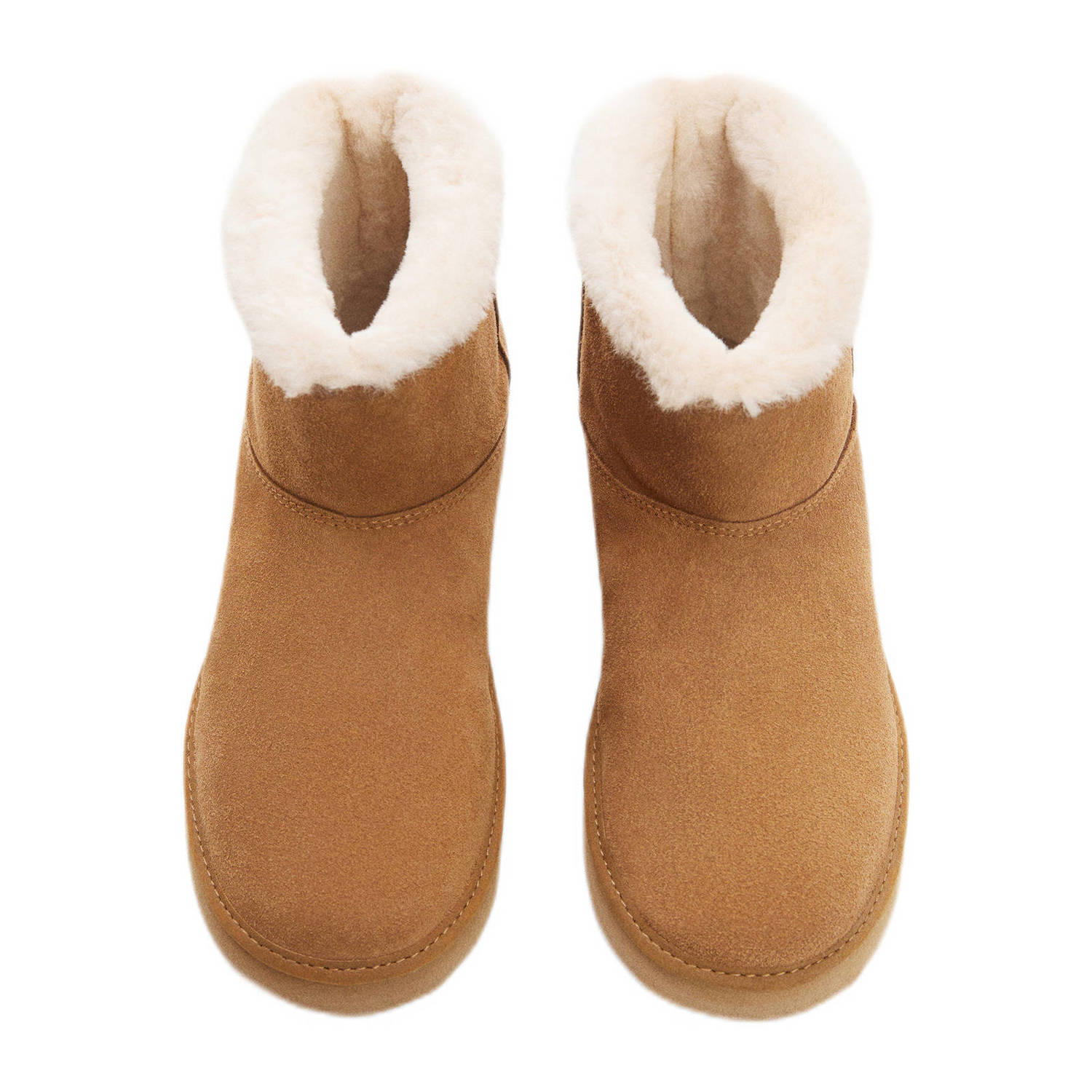 Mango Kids suède enkelboots camel