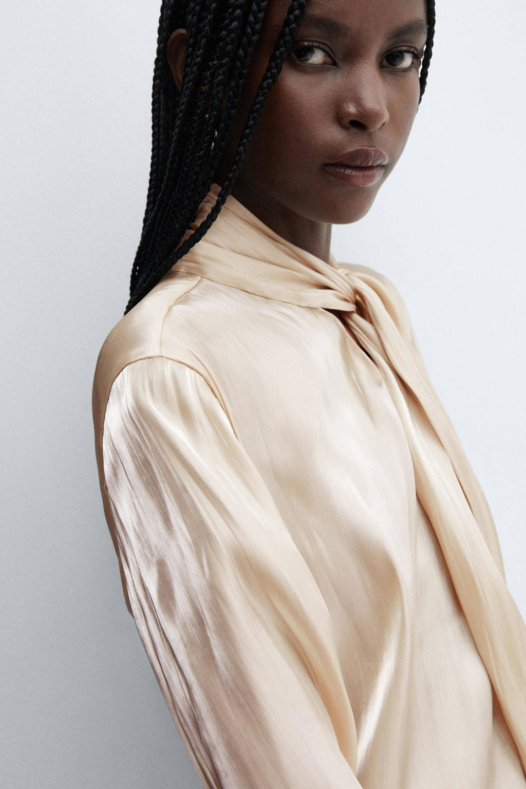 Mango satijnen blouse creme kopen? in huis wehkamp