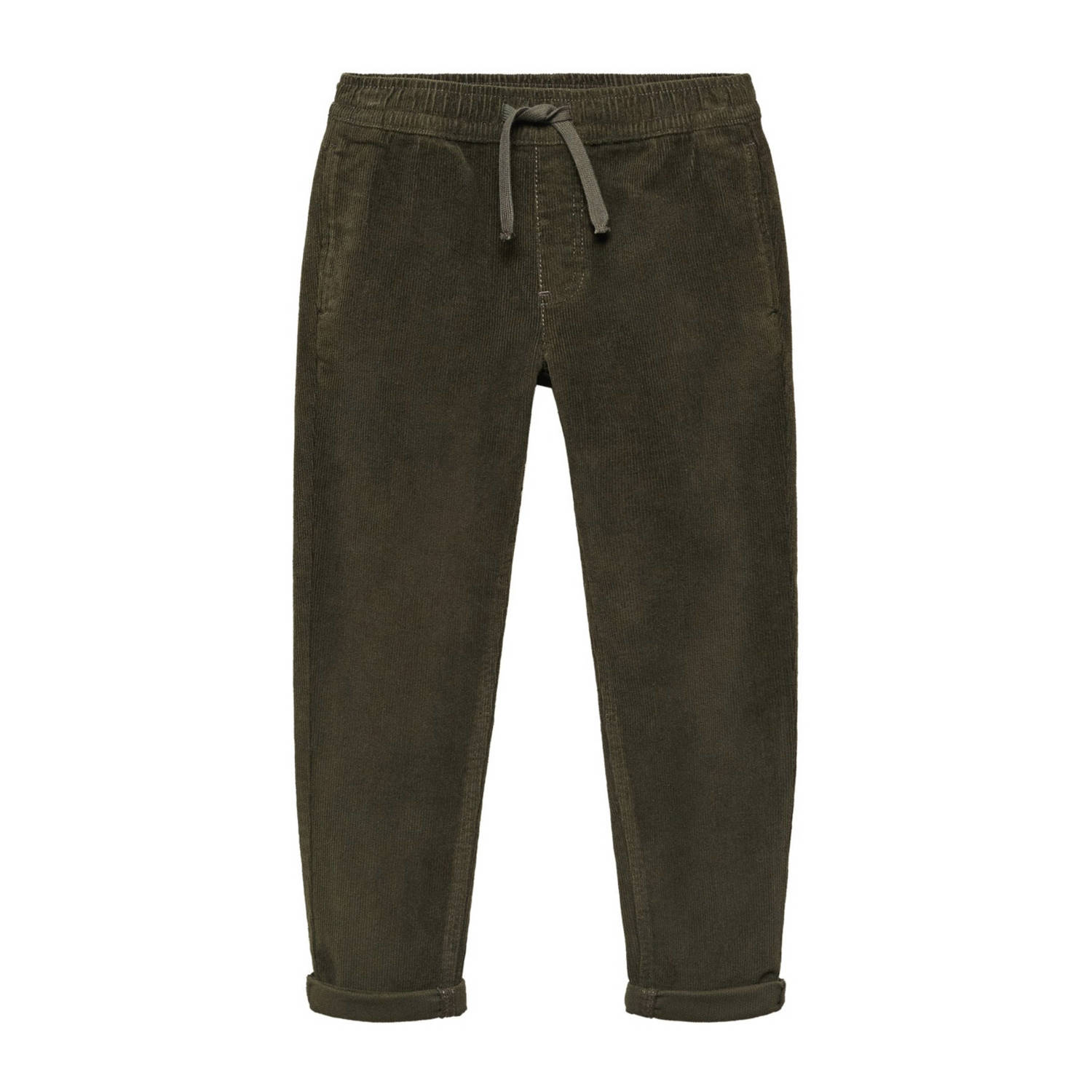 Mango Kids corduroy broek donkergroen