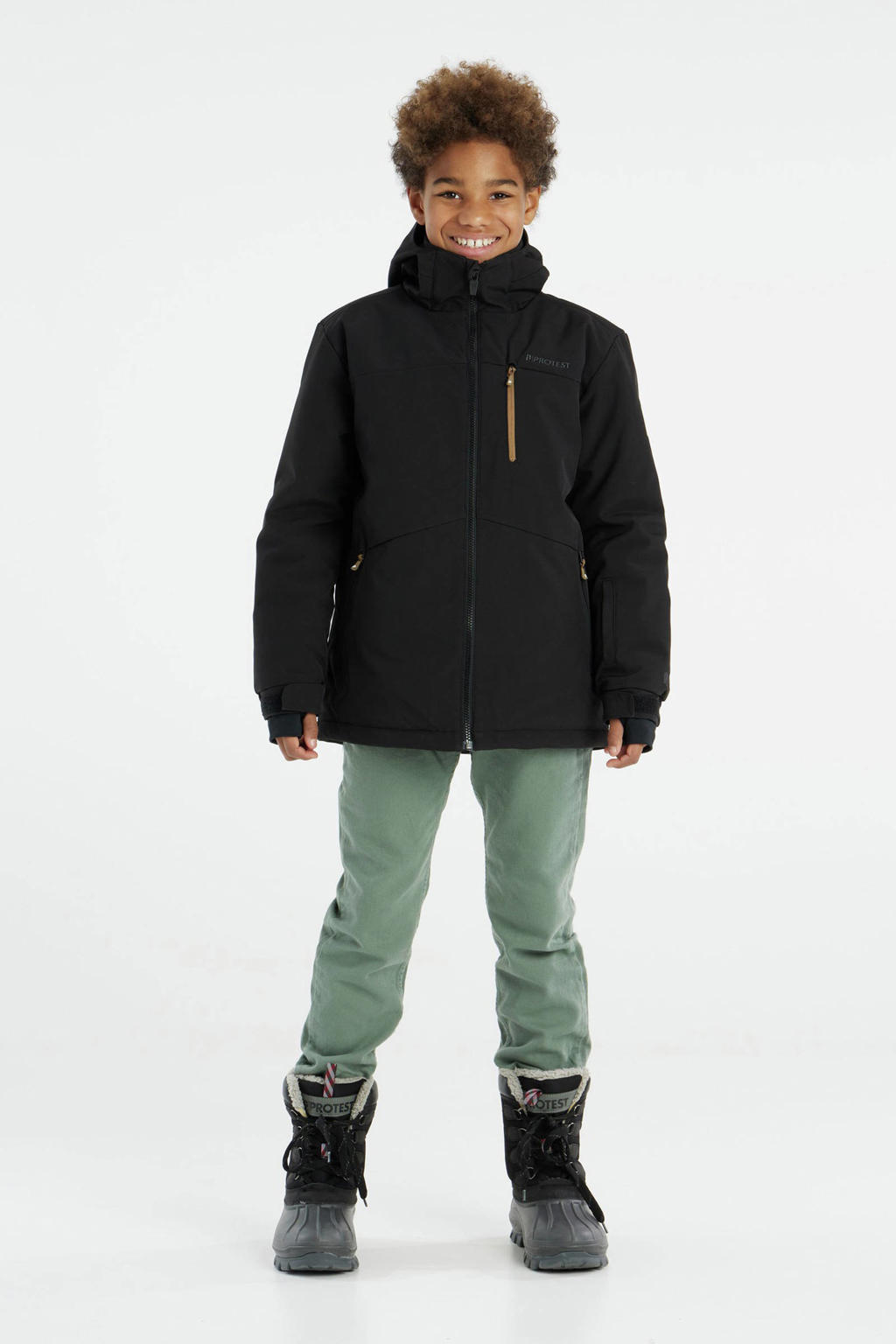 Protest softshell ski-jas PRTBALOE JR zwart